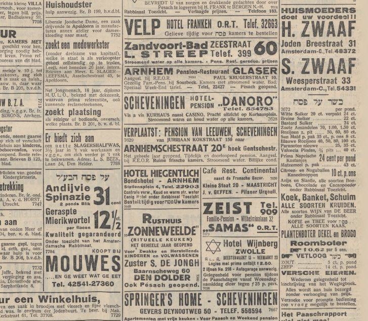 Advertentie voor Zwaaf én Zwaaf.  <p>Advertentie uit het Nieuw Israelietisch weekblad van 15-04-1932.</p>