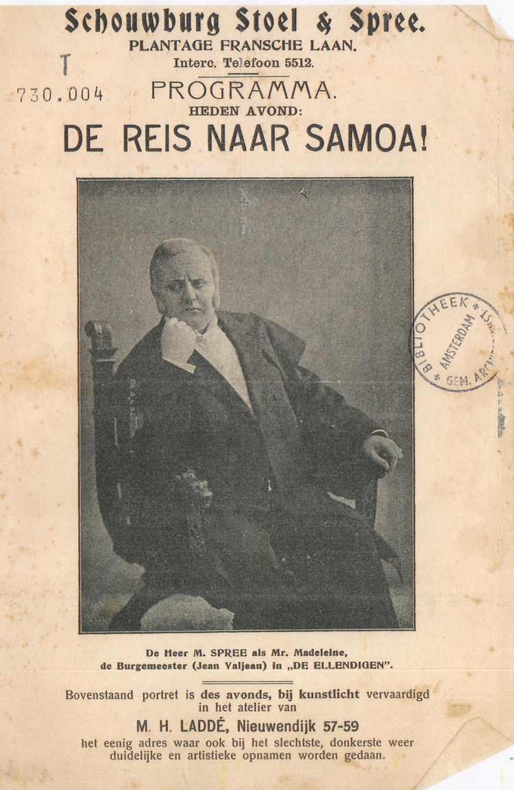 Stoel en Spree, De Reis naar Samoa (1908). Bron: Klein Materiaal SAA - T 730.003  