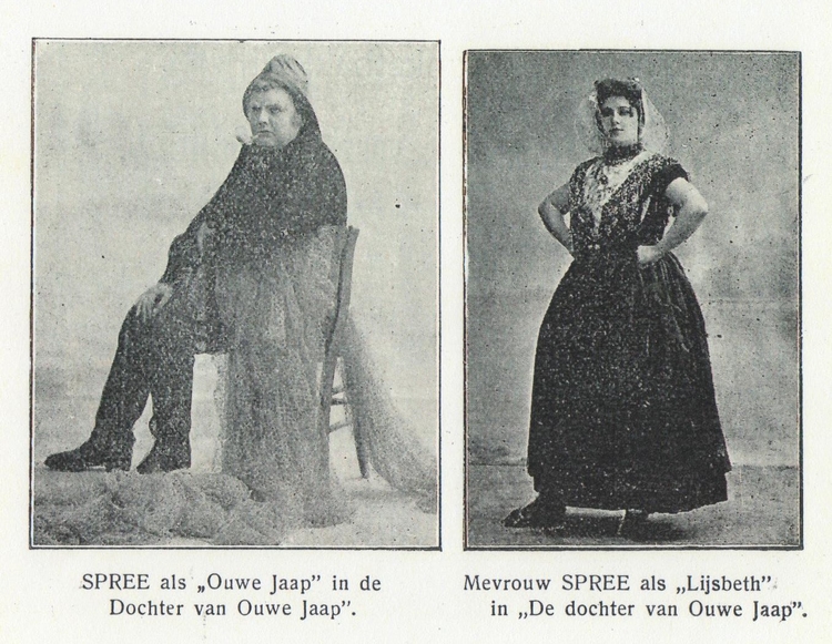 Afbeelding uit theaterprogramma ‘De Gebochelde’ 1898. Bron: Klein Materiaal SAA - T 730.003)  