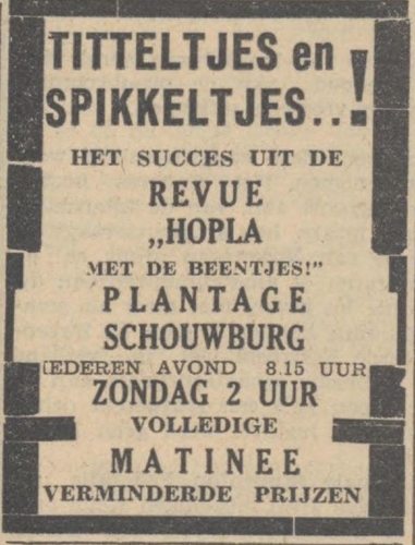 Advertentie voor Hopla… met de Beentjes. De Tĳd: godsdienstig-staatkundig dagblad van 01-03-1935  