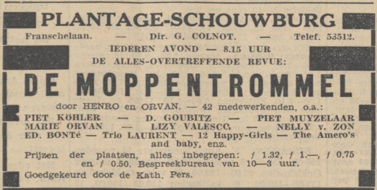 Advertentie voor De Moppentrommel’. De Tĳd: godsdienstig-staatkundig dagblad van 08-08-1935  