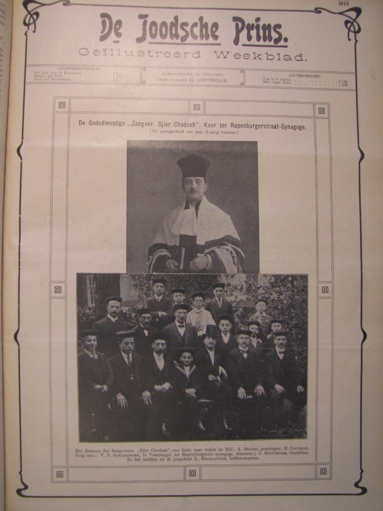 Voorpagina van De Joodsche Prins van 17 oktober 1912.  