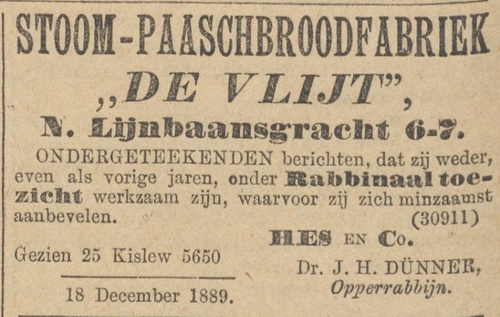 Advertentie uit het Algemeen Handelsblad van 21-12-1889 (via delpher).  