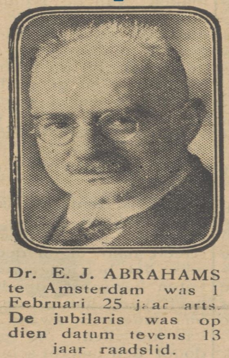 Voorzitter Abrahams in De Sumatrapost van 26-02-1926  