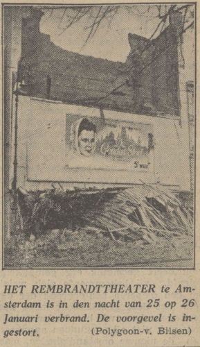 Algemeen Handelsblad van 27-01-1943 Wat er overbleef na de aanslag op het Rembrandt theater  