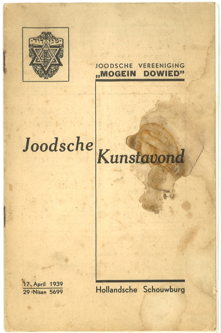 Joodsche Kunstavond Mogein Dowied op 17 april 1939, bron: JCK D014065  