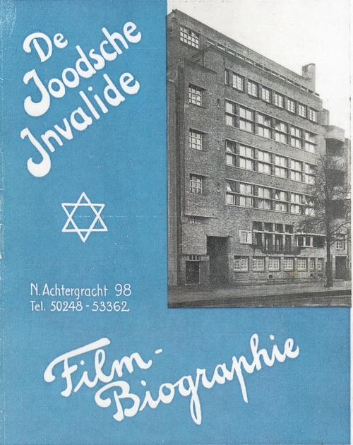 De Joodsche Invalide, voorblad van ‘De Filmbiographie’ (bron: SAA)  