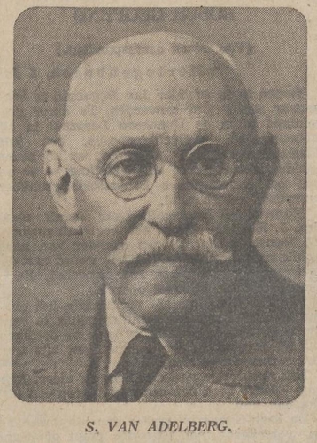 Portretfoto van Simon van Adelberg bij zijn necrologie in het Alg. Handelsblad van 07-07-1938  