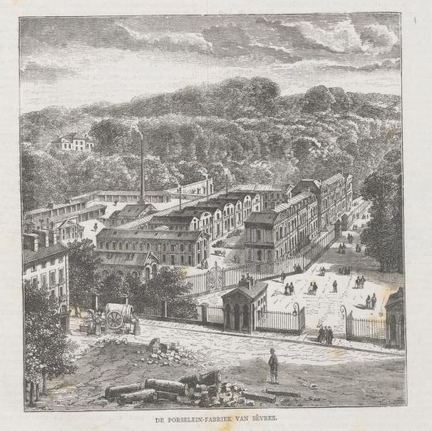 De Porseleinfabriek te Sèvres, bron: De katholieke illustratie; zondags-lektuur voor het katholieke Nederlandsche volk, jrg 9, 1875-1876, no 13, 1875.  
