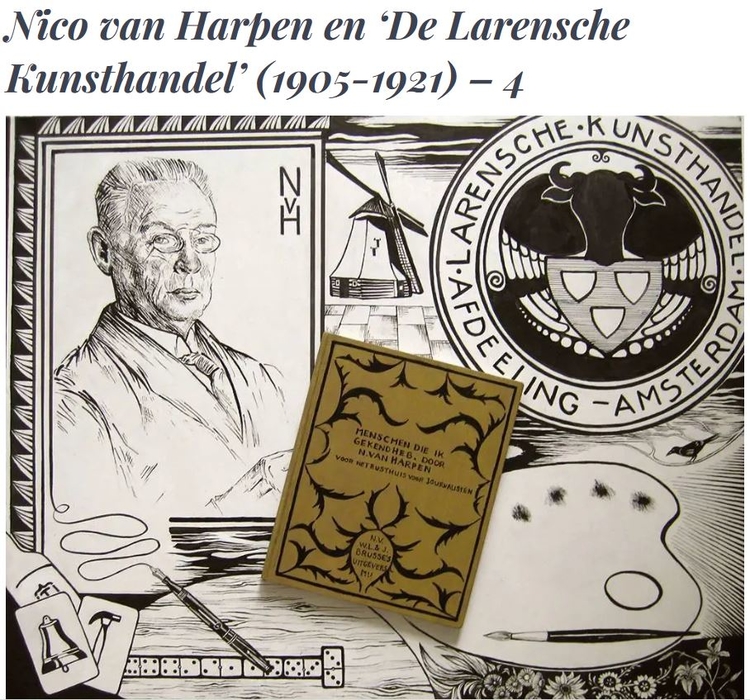 De Larensche Kunsthandel was een initiatief van Nico van Harpen, bron: Historische kring Laren.  