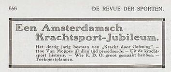 Kop van het tijdschrift: De Revue der Sporten  