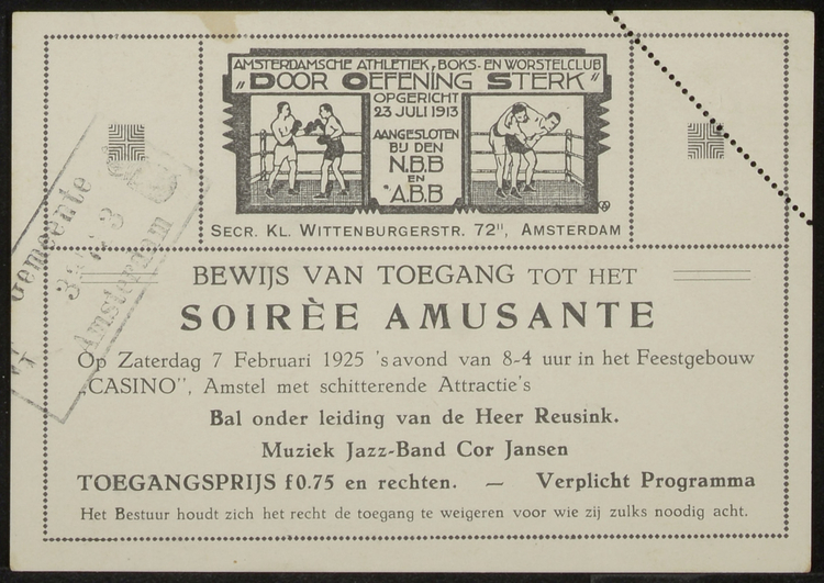 Soiree door Door Oefening Sterk in februari 1925, bron: inv.nr. 30581 – 43  