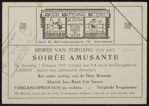 Soiree door Door Oefening Sterk in februari 1925, bron: inv.nr. 30581 – 43  